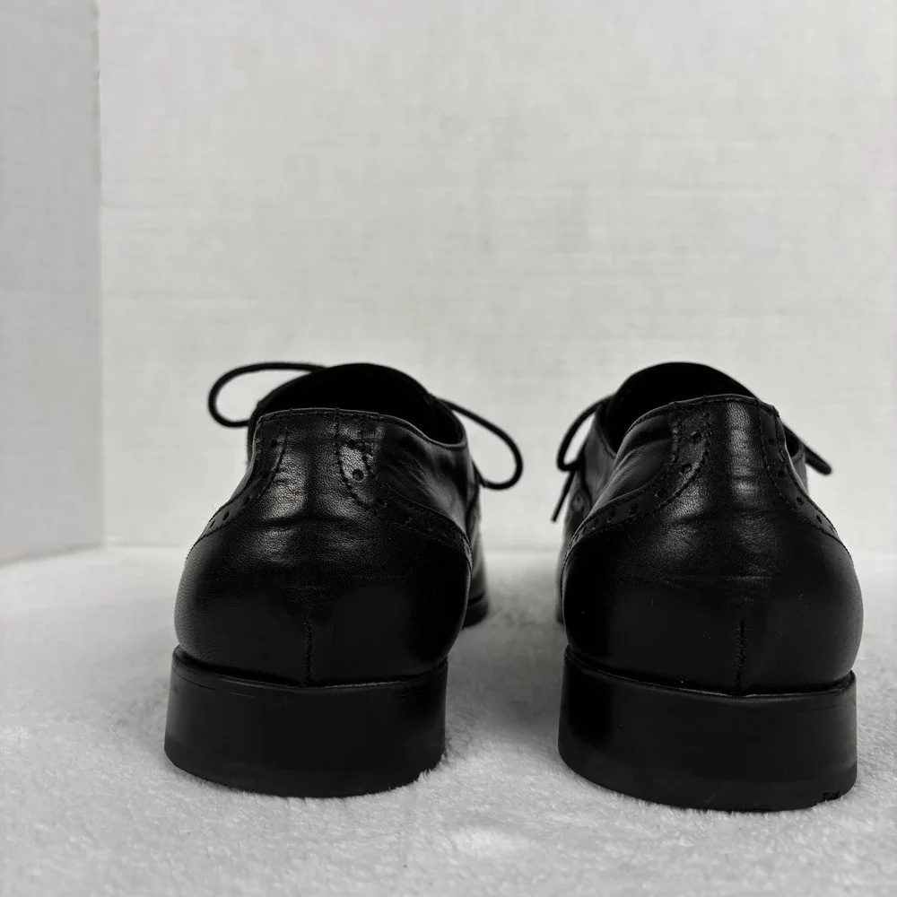 To Boot New York Adam Derrick Black Leather Wingtip Oxford Dress Shoes 13‎ Italy